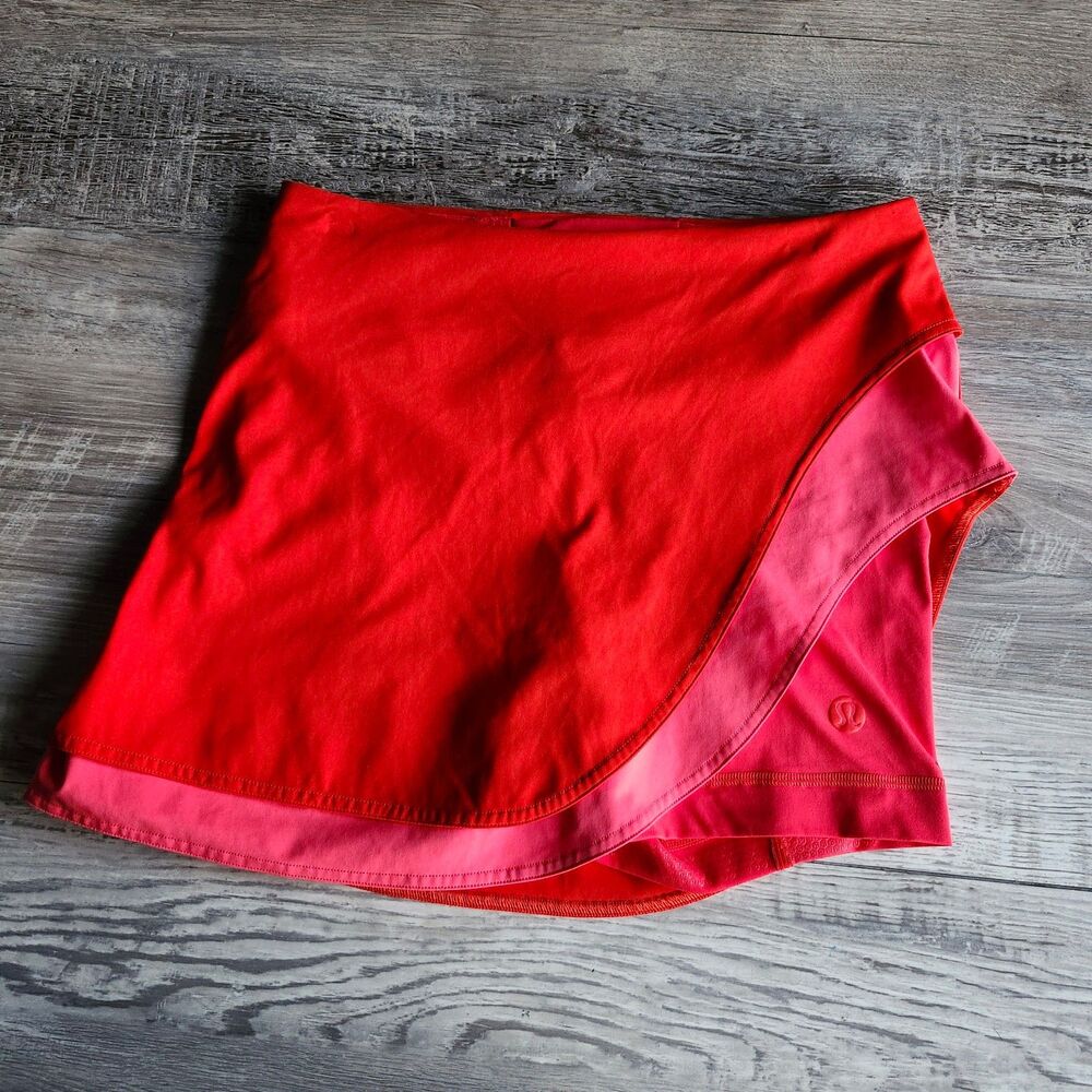 (6) Lululemon Asymmetrical Layered High-Rise Tennis Skirt